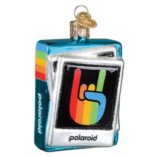 Ornament - Blown Glass - Polaroid Film Box