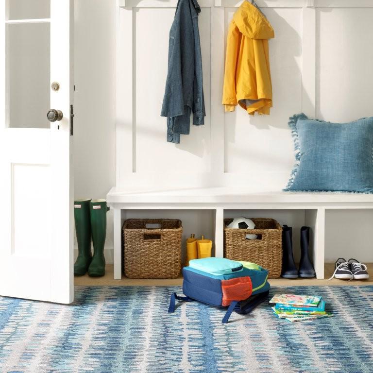Rug - Machine-Washable - Paint Chip Blue