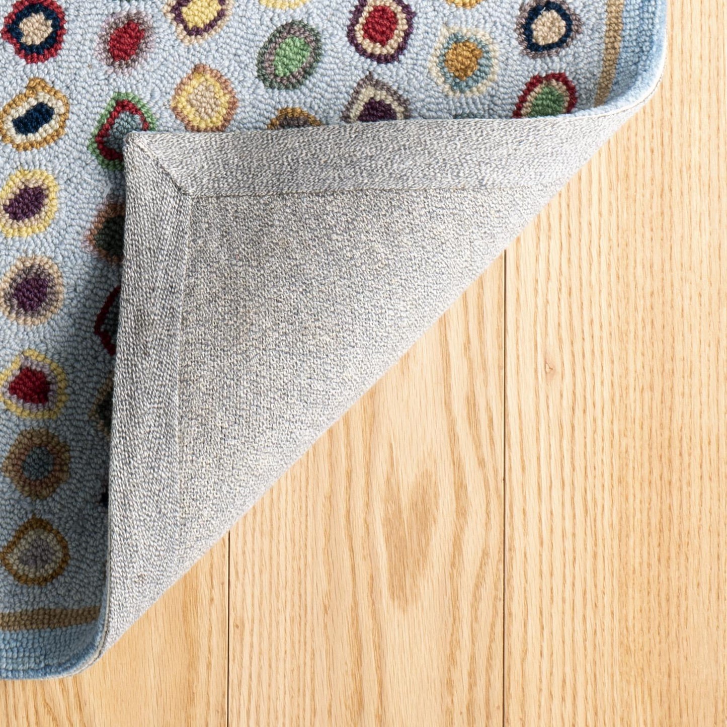 Rug - Micro Hooked Wool - Cat's Paw Blue
