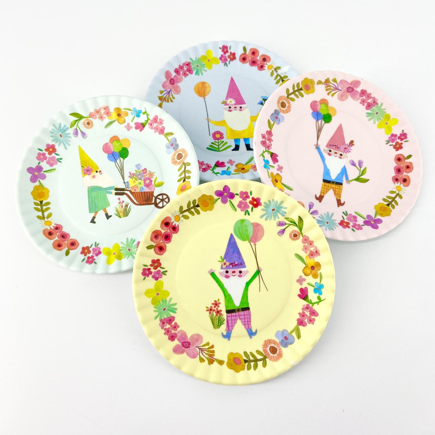 Plate/Coaster - Celebrate - Melamine - 4" - Pink