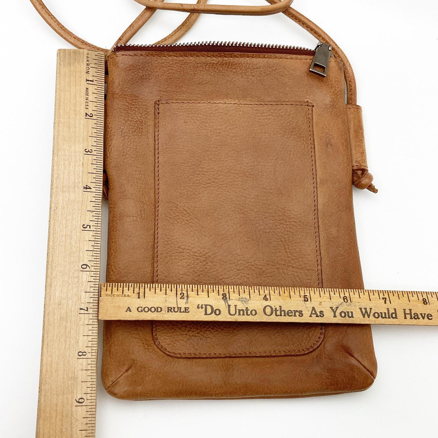 Handbag - Leather "Grab & Go" Crossbody - Sky Blue