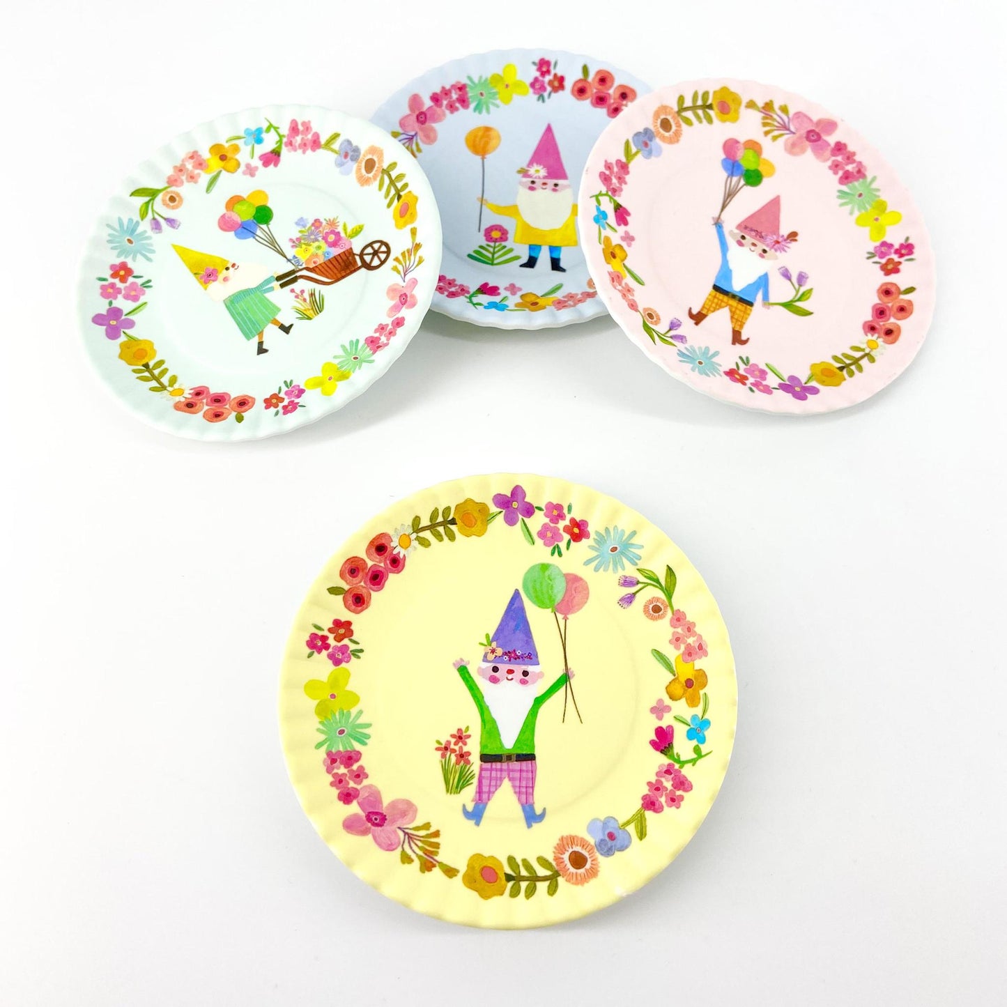 Plate/Coaster - Celebrate - Melamine - 4" - Pink