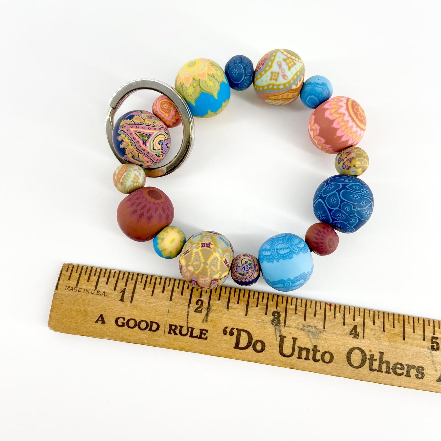 Bracelet Keychain - Chill Vibe - Polymer Clay