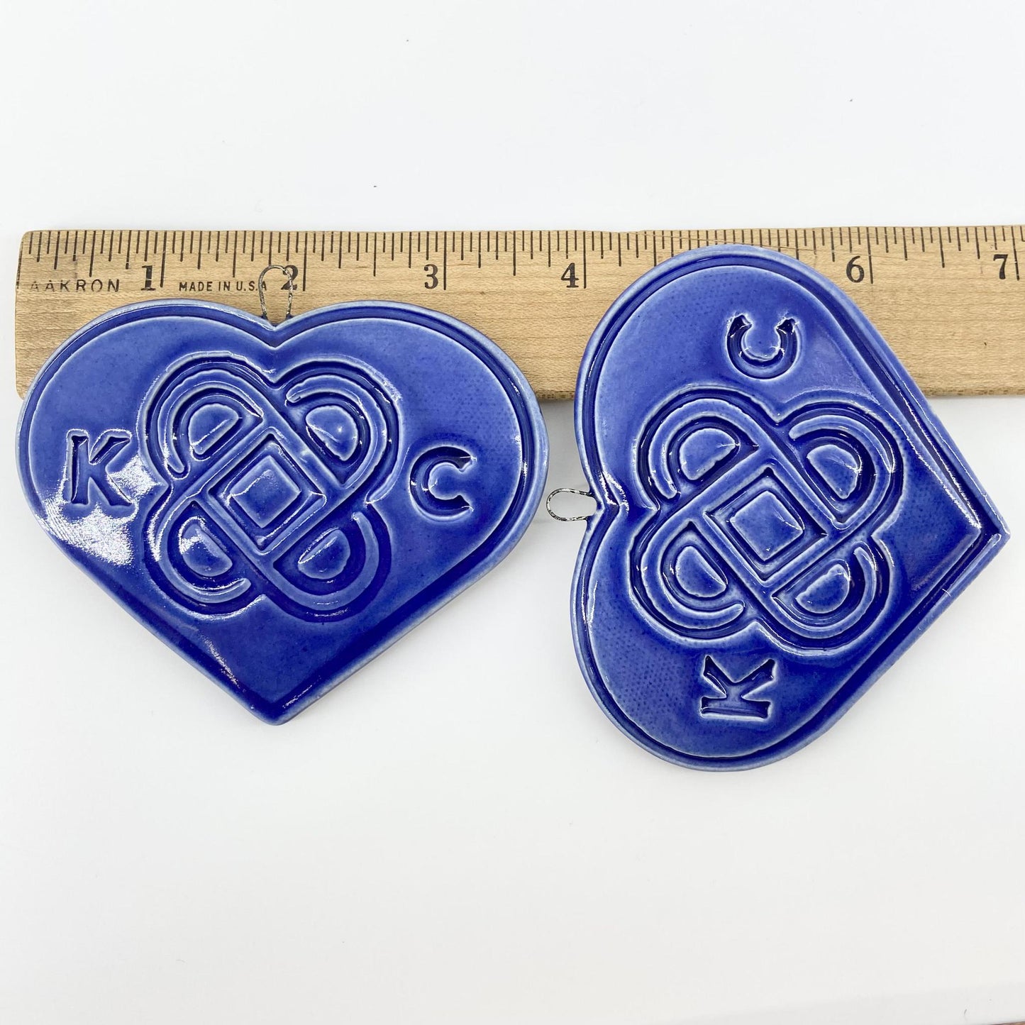 Decoration/Ornament - KC "Interlocking Hearts" Heart - Blue
