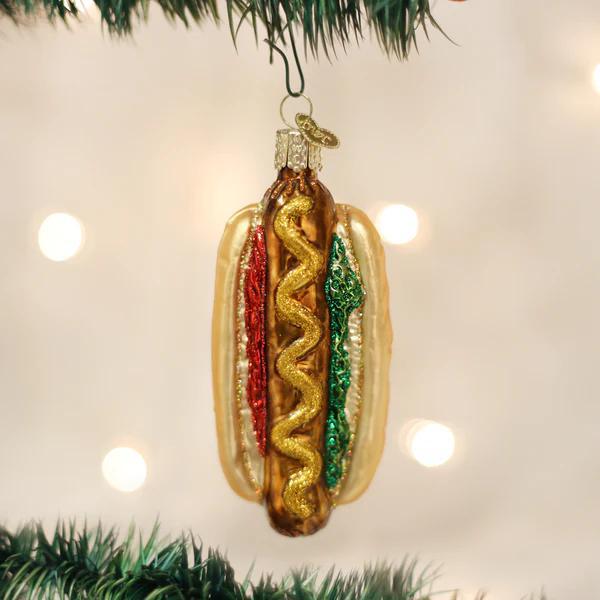 Ornament - Blown Glass - Hot Dog