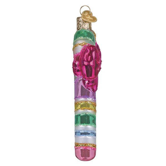 Ornament - Blown Glass - Pastel Candy Cane