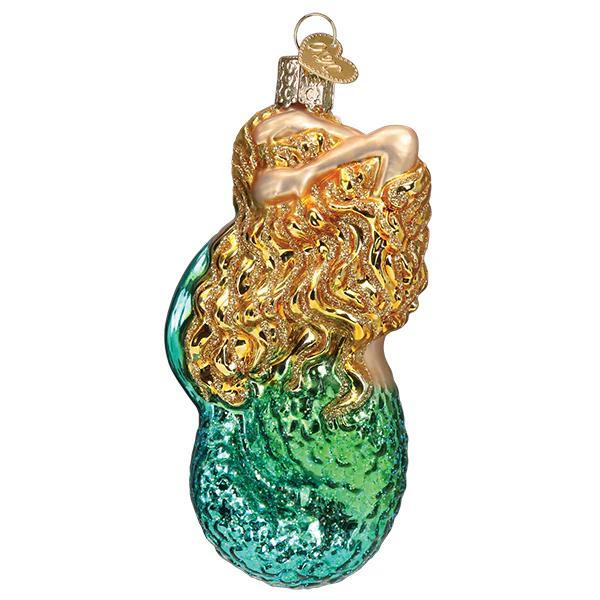 Ornament - Blown Glass - Seashell Mermaid