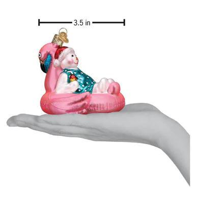 Ornament - Blown Glass - Pool Float Snowman