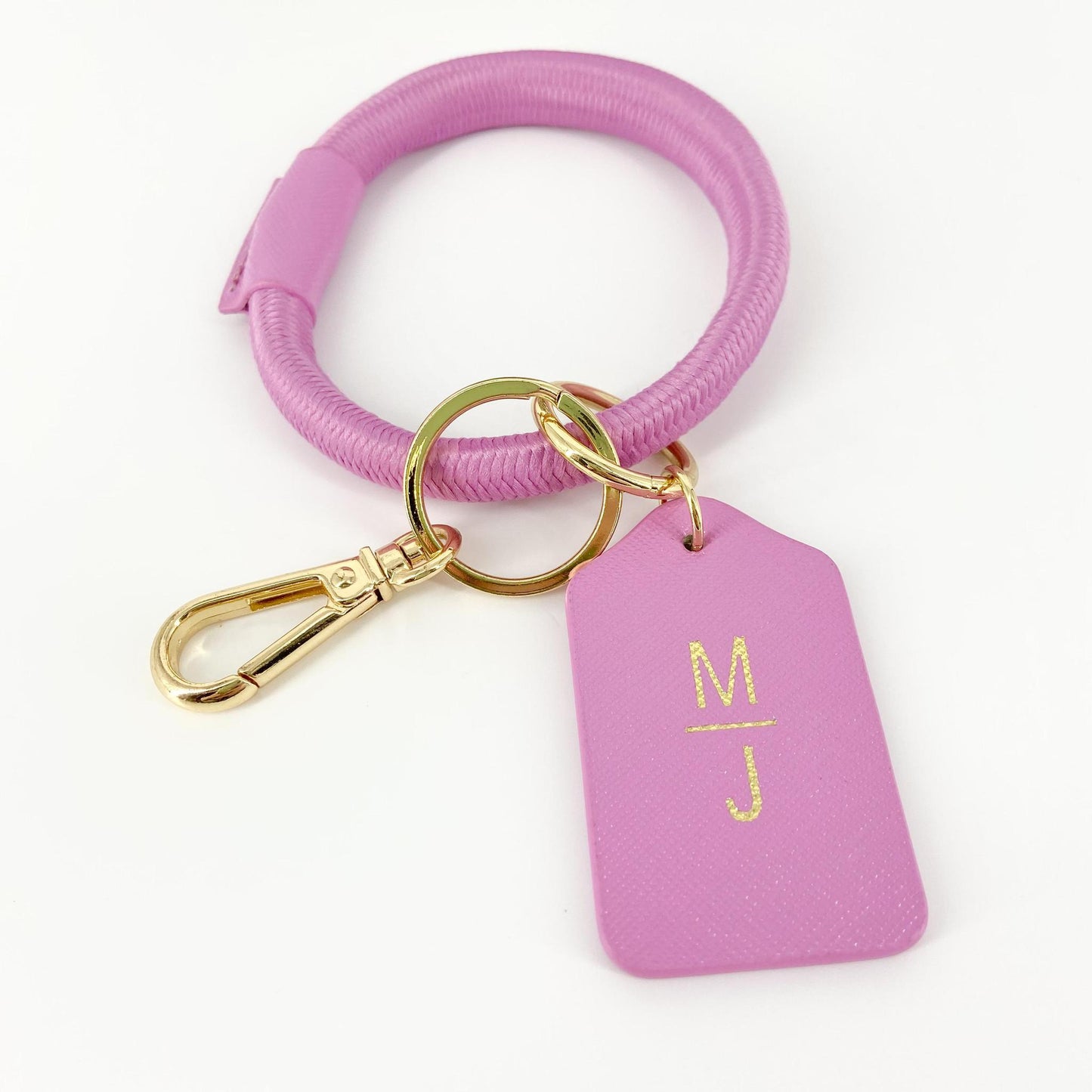 Bracelet Keyring - CUSTOM - Stacked Initials