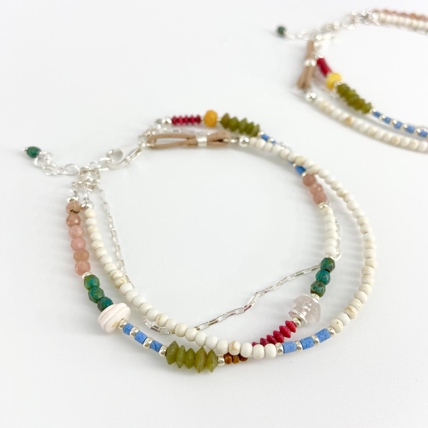 Bracelet - Rose Quartz/Fire Opal/Rhodochrosite