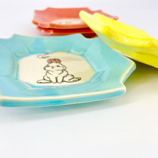 Tray - Bunny - Glazed Ceramic