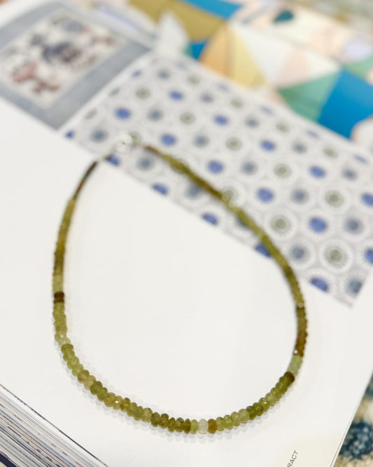 Necklace - Green Garnet & Turquoise