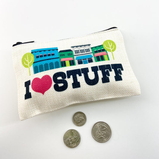 Zippered Bag - I (heart) STUFF