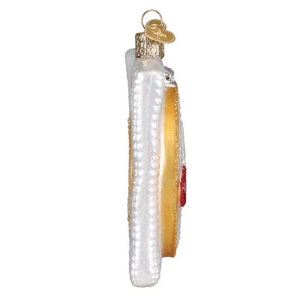 Ornament - Blown Glass - Christmas Cross Stitch