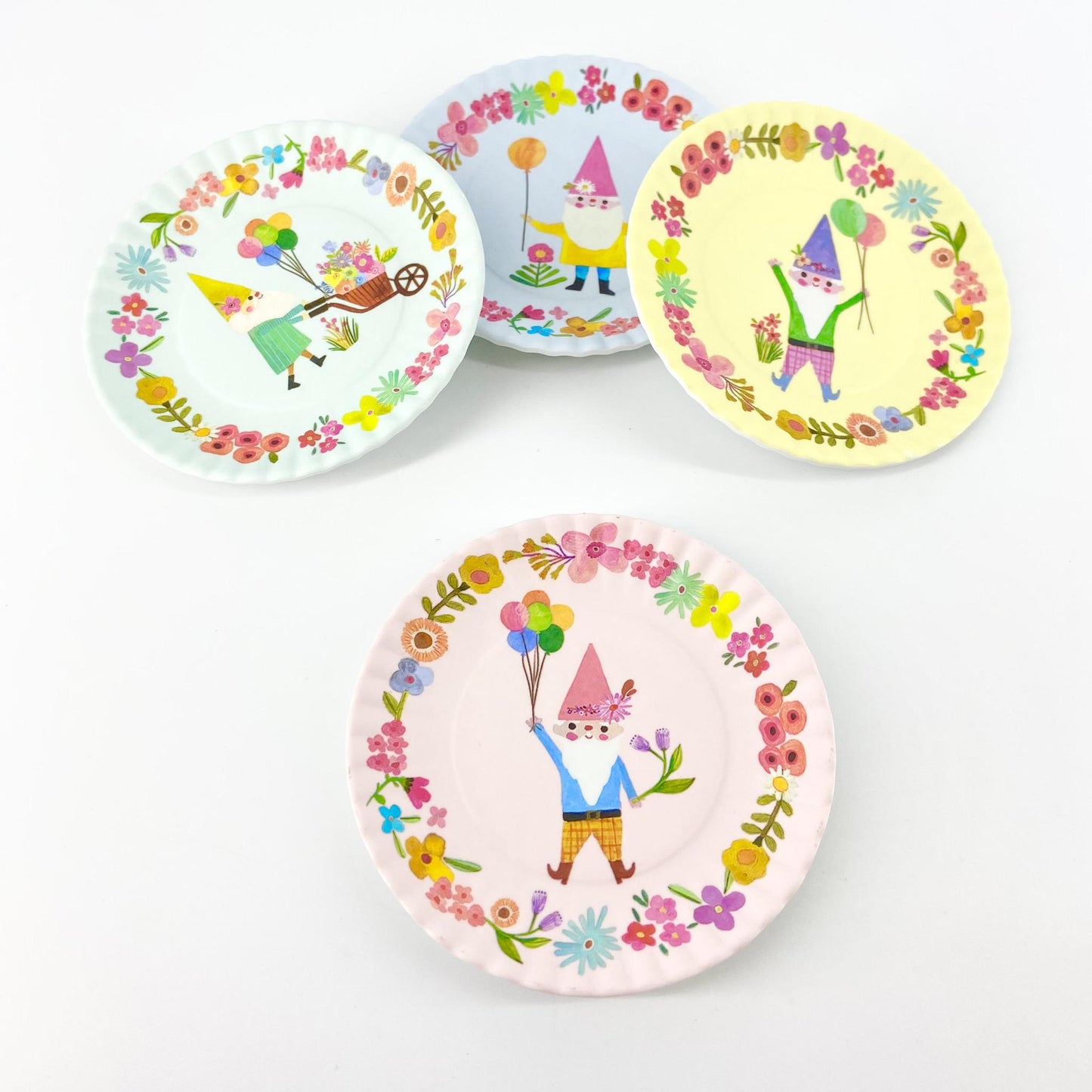 Plate/Coaster - Celebrate - Melamine - 4" - Pink