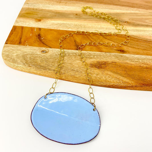 Necklace - Kiln-Fired Enamel & Brass