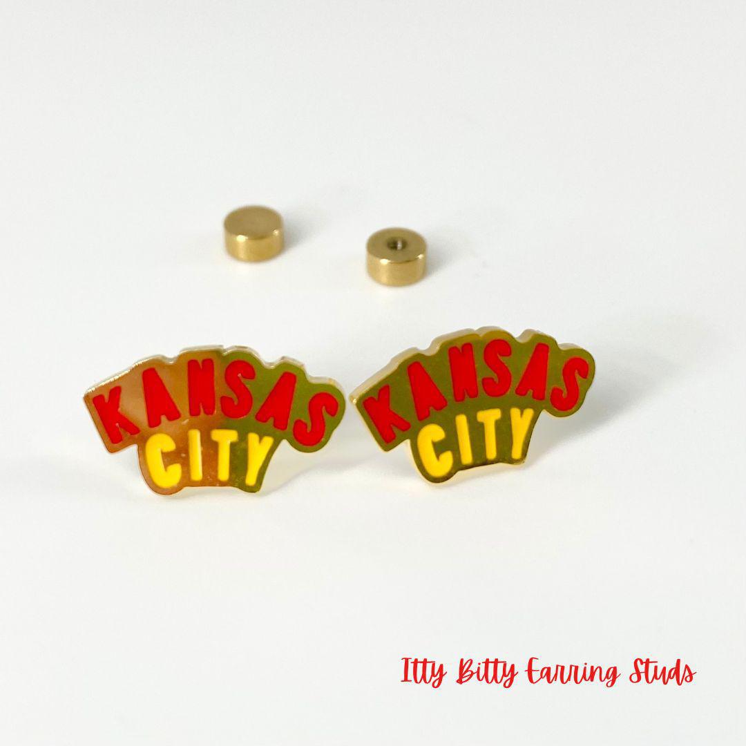 Earrings - Kansas City in Enamel - Studs