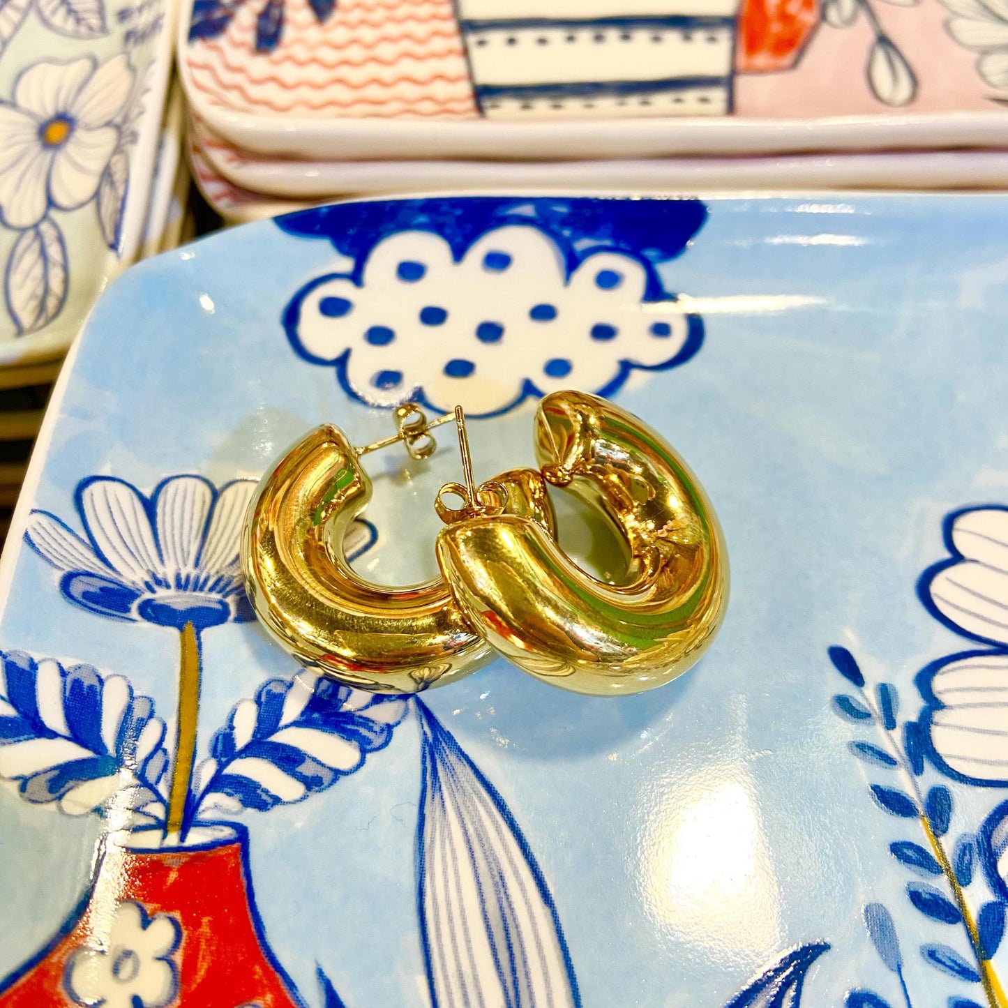 Earrings - Waterproof Gold on Stainless Steel - "Ashley"