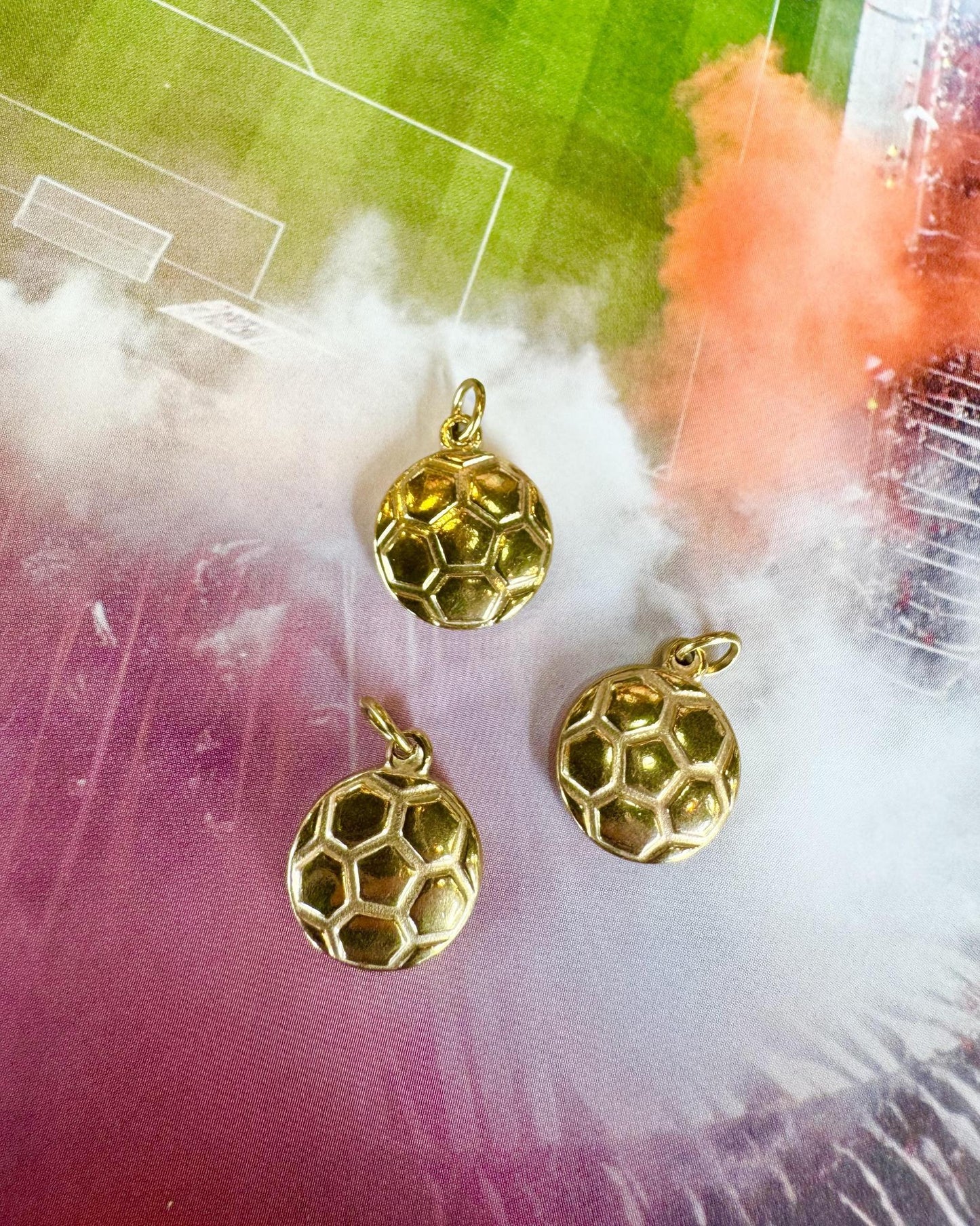 Charm - Soccer Ball - Waterproof Gold