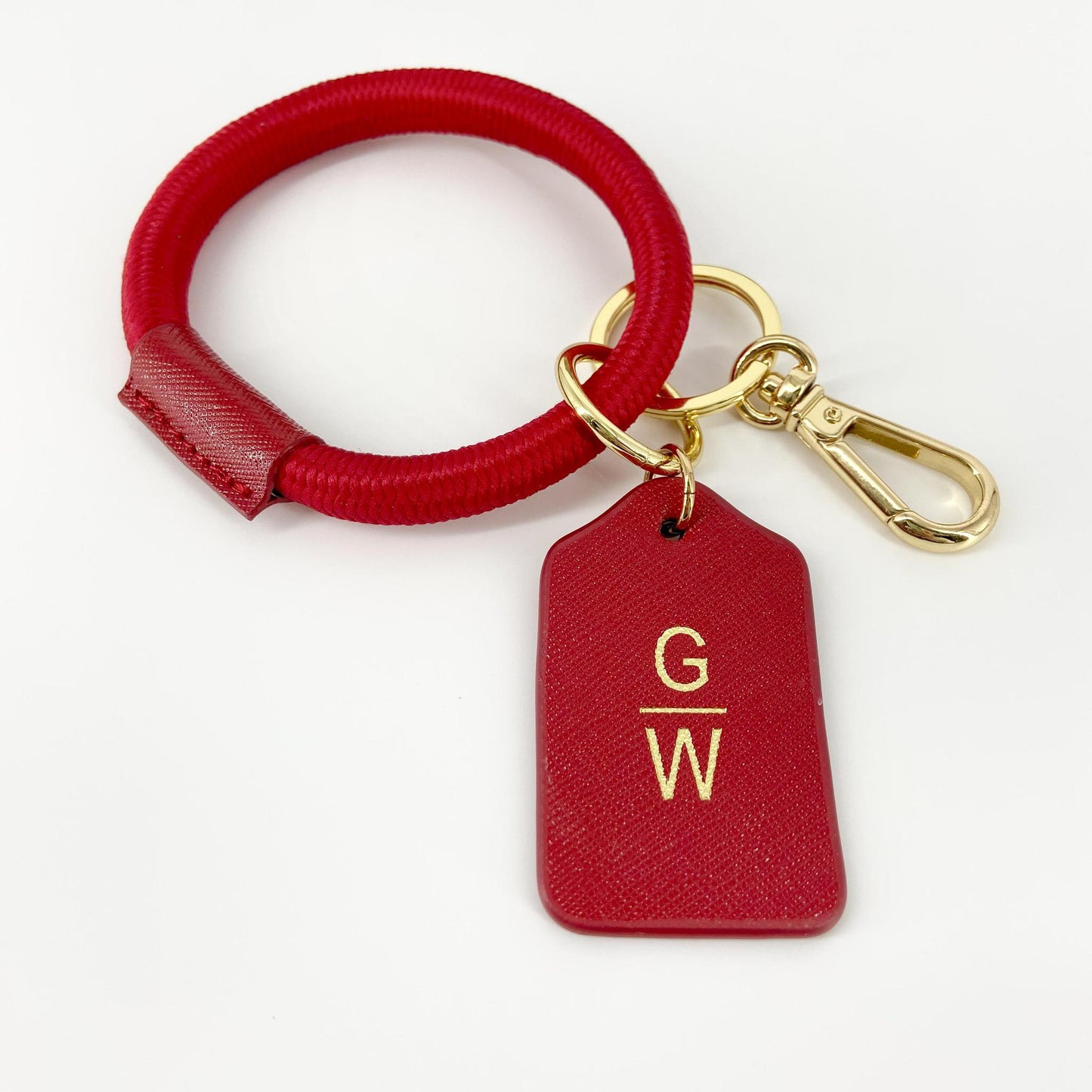 Bracelet Keyring - CUSTOM - Stacked Initials