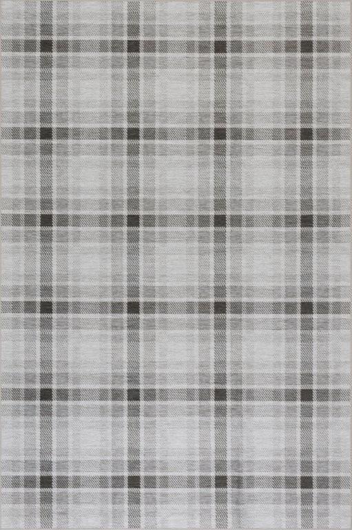 Rug - Machine Washable - Andri Modern Plaid Black