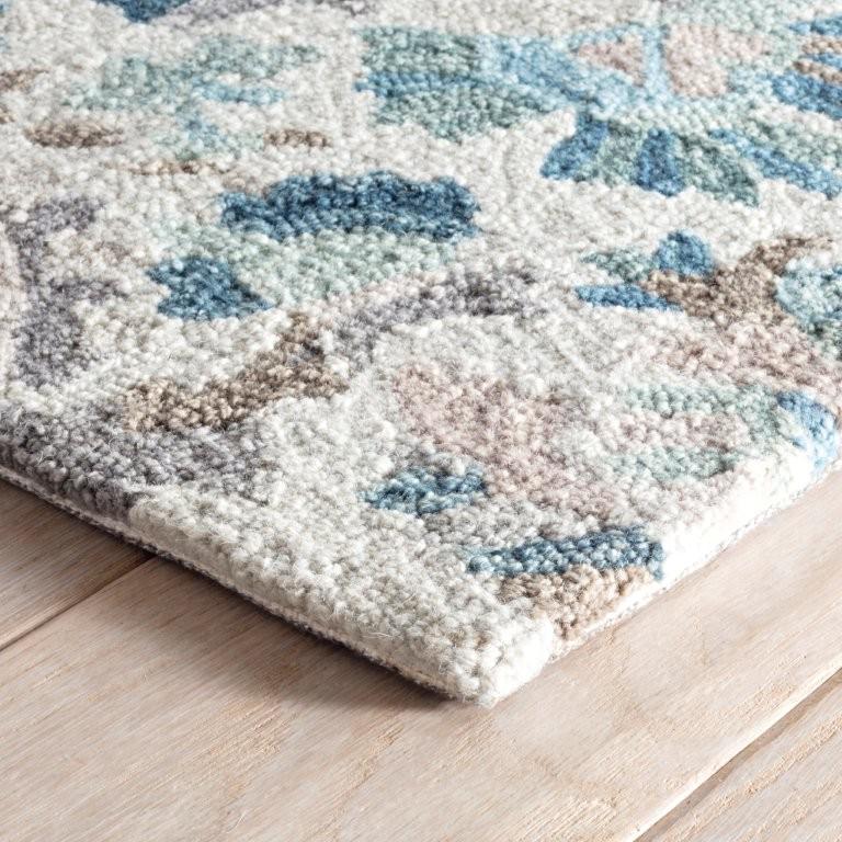 Rug - Micro Hooked Wool - Ines Blue