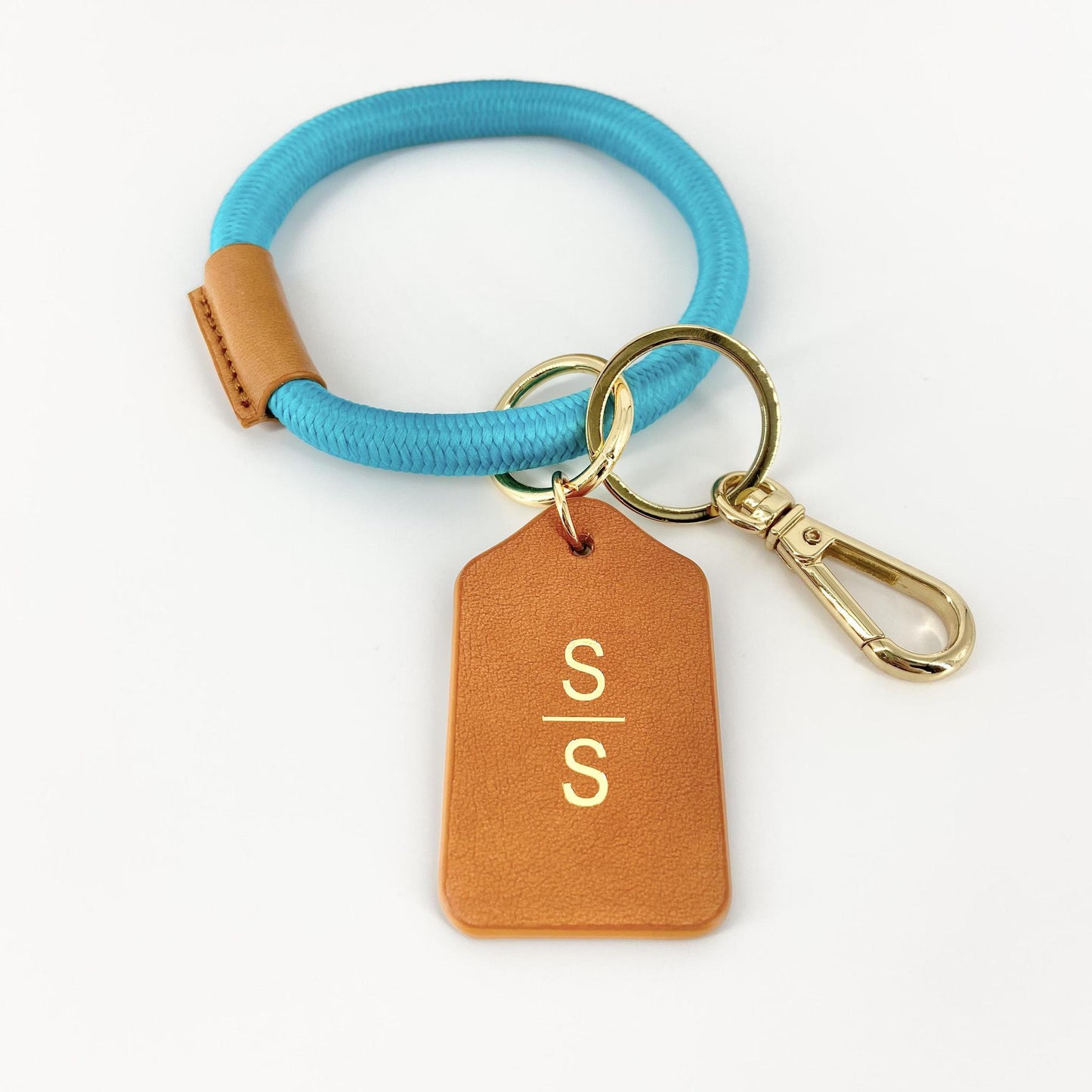 Bracelet Keyring - CUSTOM - Stacked Initials