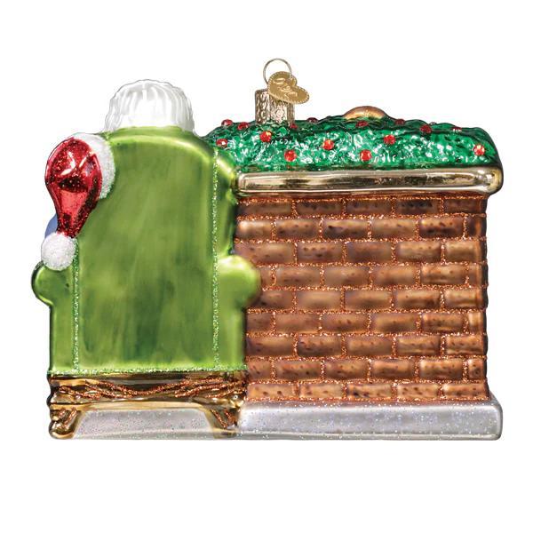 Ornament - Blown Glass - Santa at the Hearth