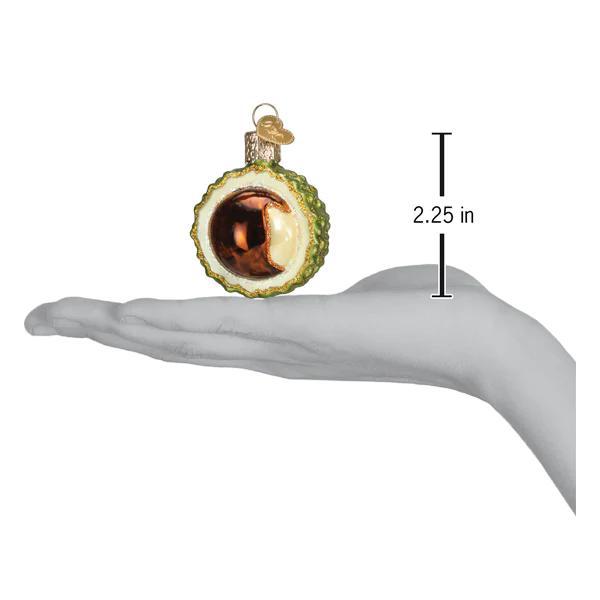 Ornament - Blown Glass - Chestnut
