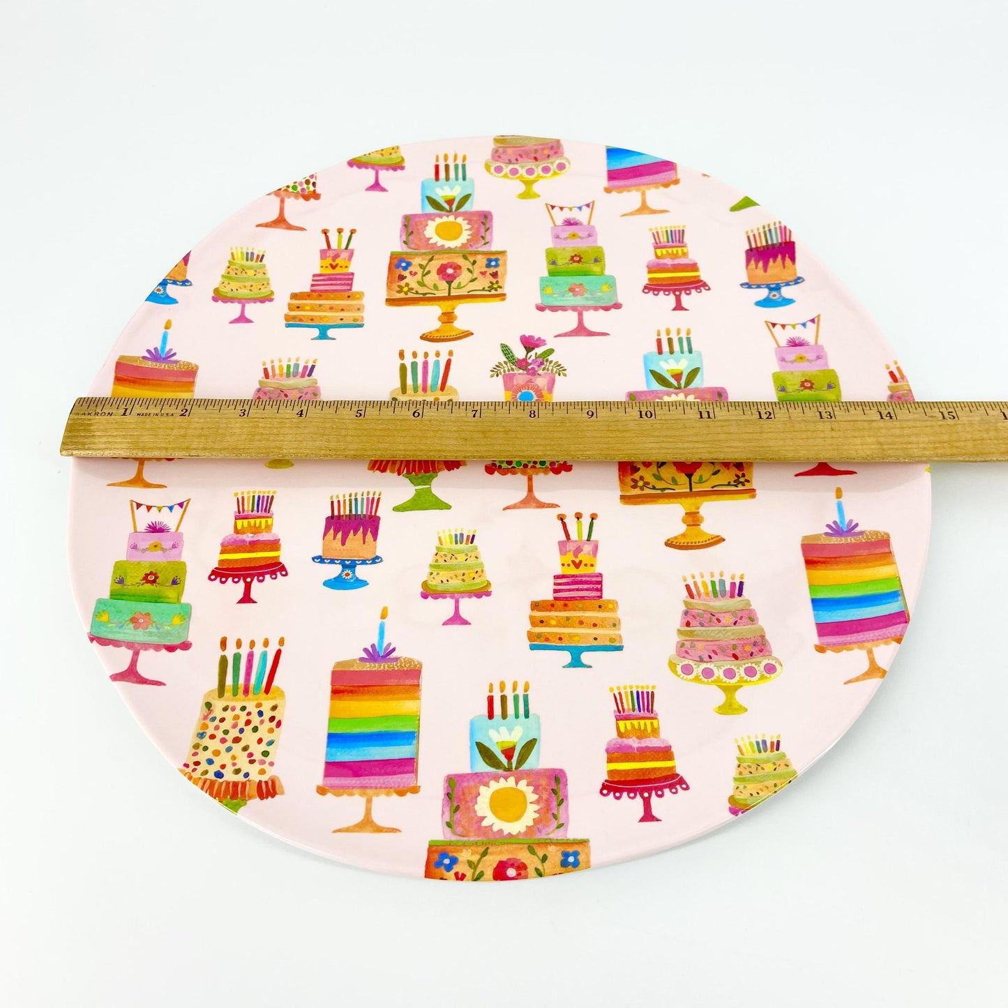 Platter - Celebrate Cakes - Faux Ceramic - 14.5"