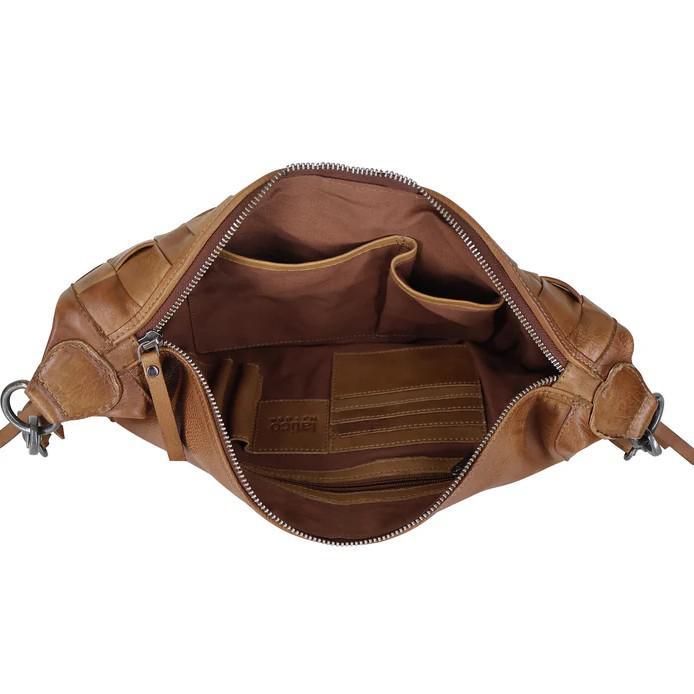 Crossbody/Sling Bag - Woven Leather - Black