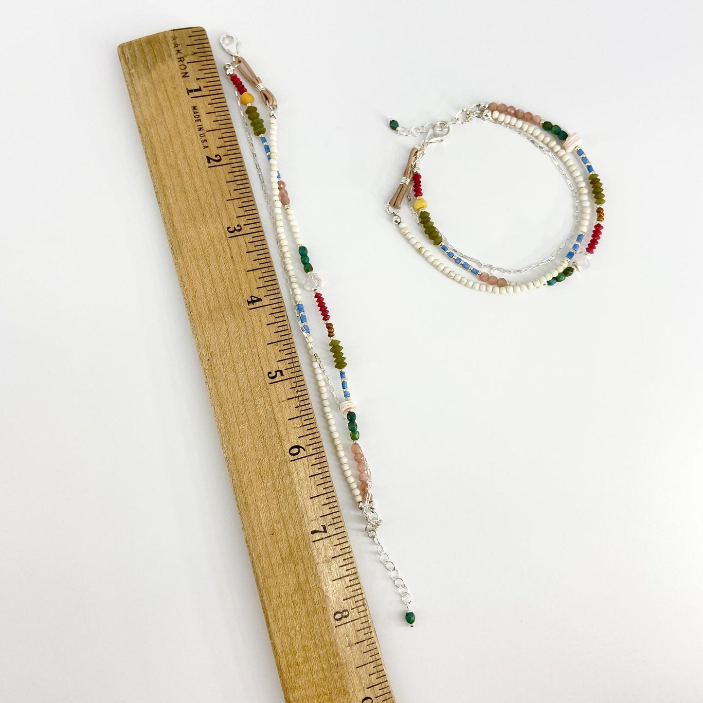 Bracelet - Rose Quartz/Fire Opal/Rhodochrosite
