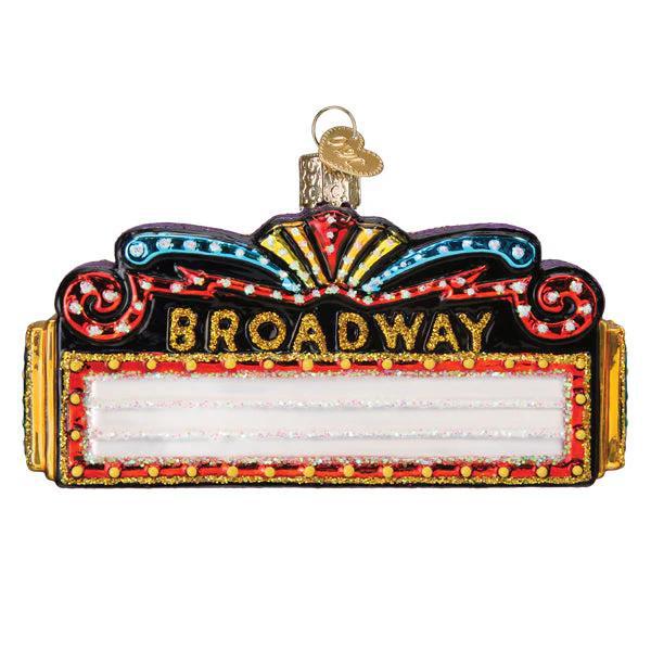 Ornament - Blown Glass - Broadway Marquee