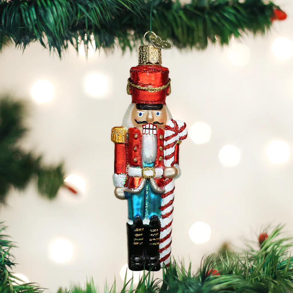 Ornament - Blown Glass - Peppermint Nutcracker