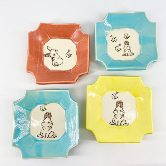 Tray - Bunny - Glazed Ceramic