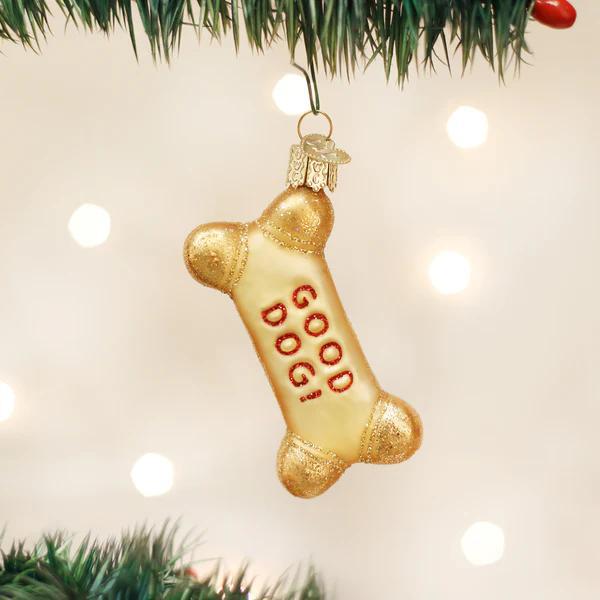 Ornament - Blown Glass - Dog Biscuit