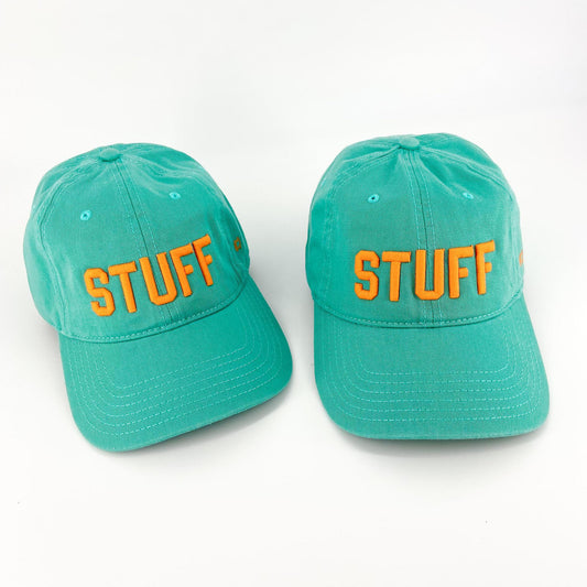 Ballcap - STUFF - Turquoise With Orange STUFF