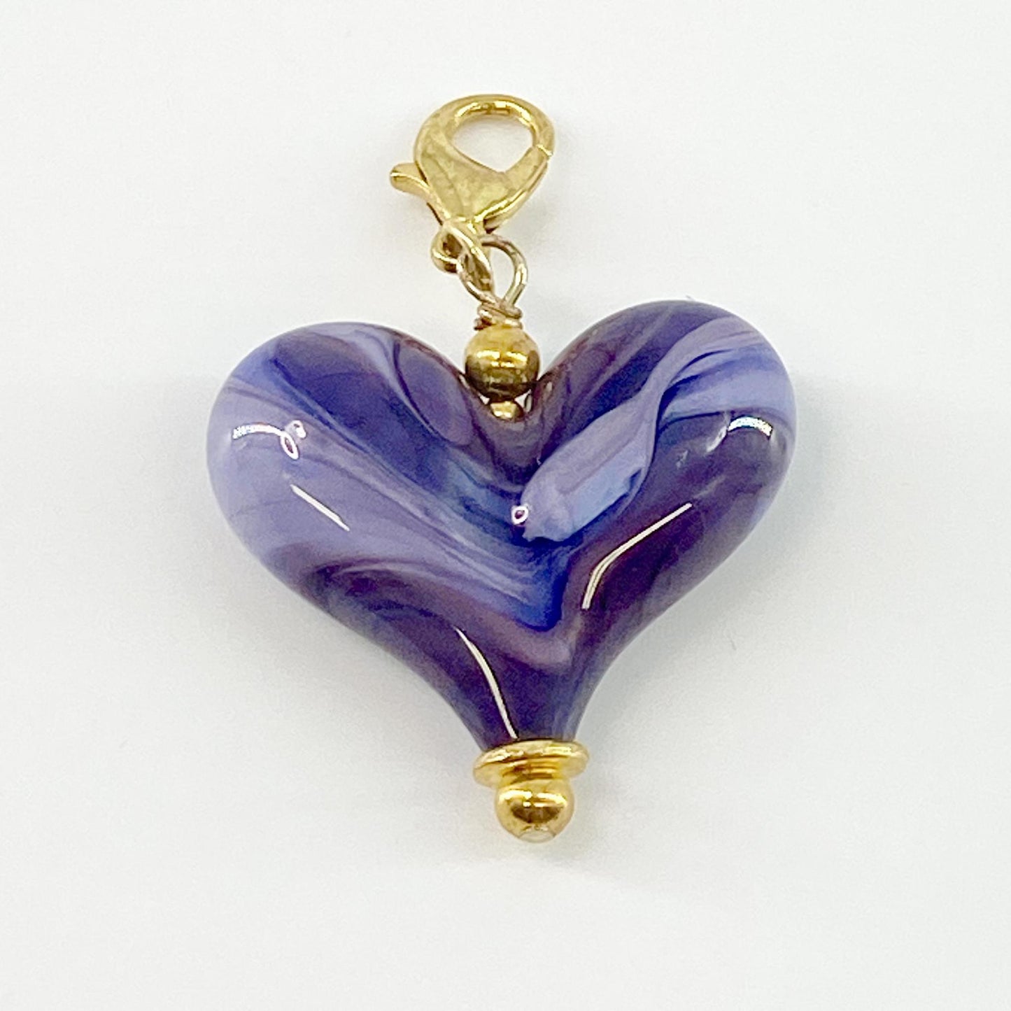 Pendant - Purple Heart - Glass & Goldfill (Video)