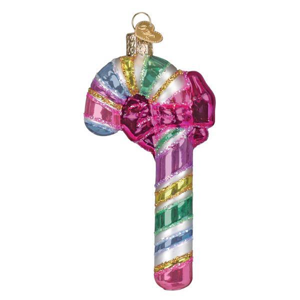 Ornament - Blown Glass - Pastel Candy Cane