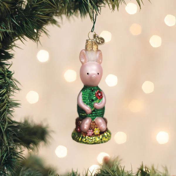 Ornament - Blown Glass - Piglet