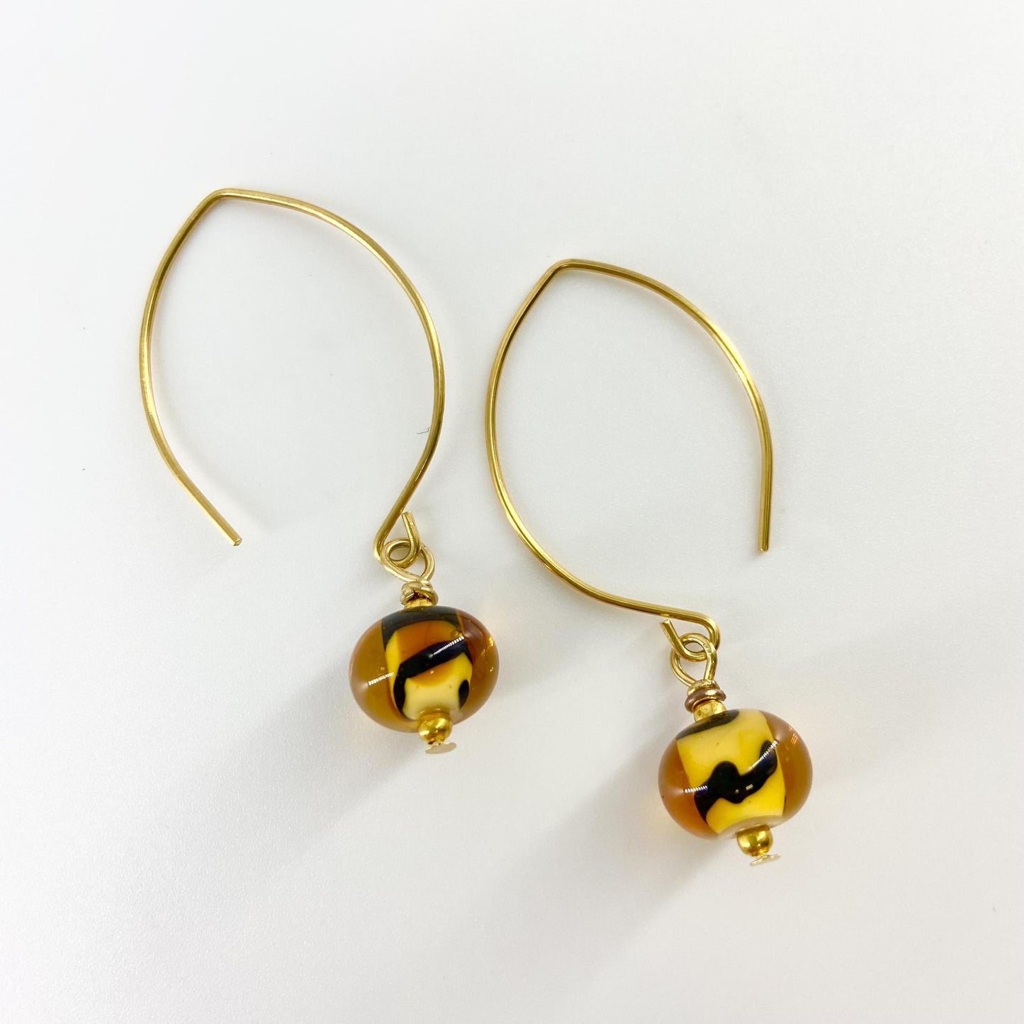 Earrings - Animal Print - Glass & Goldfill (Video)