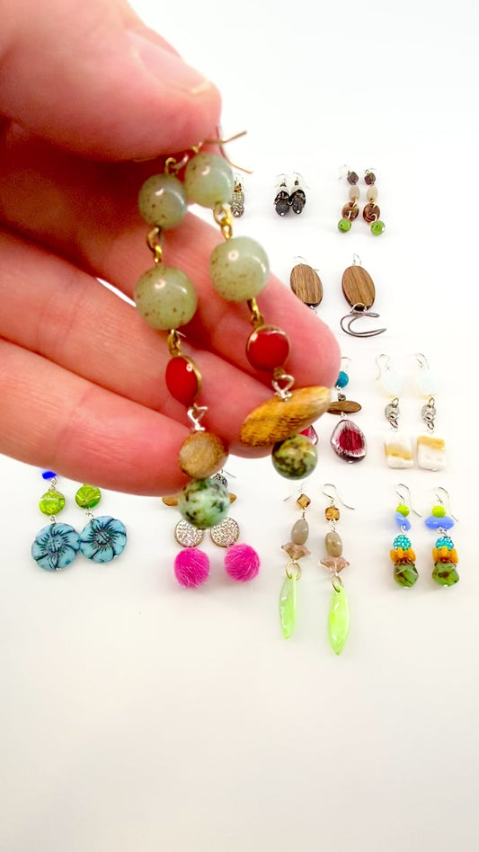 Earrings - Vintage Bead Originals - Vintage Wood