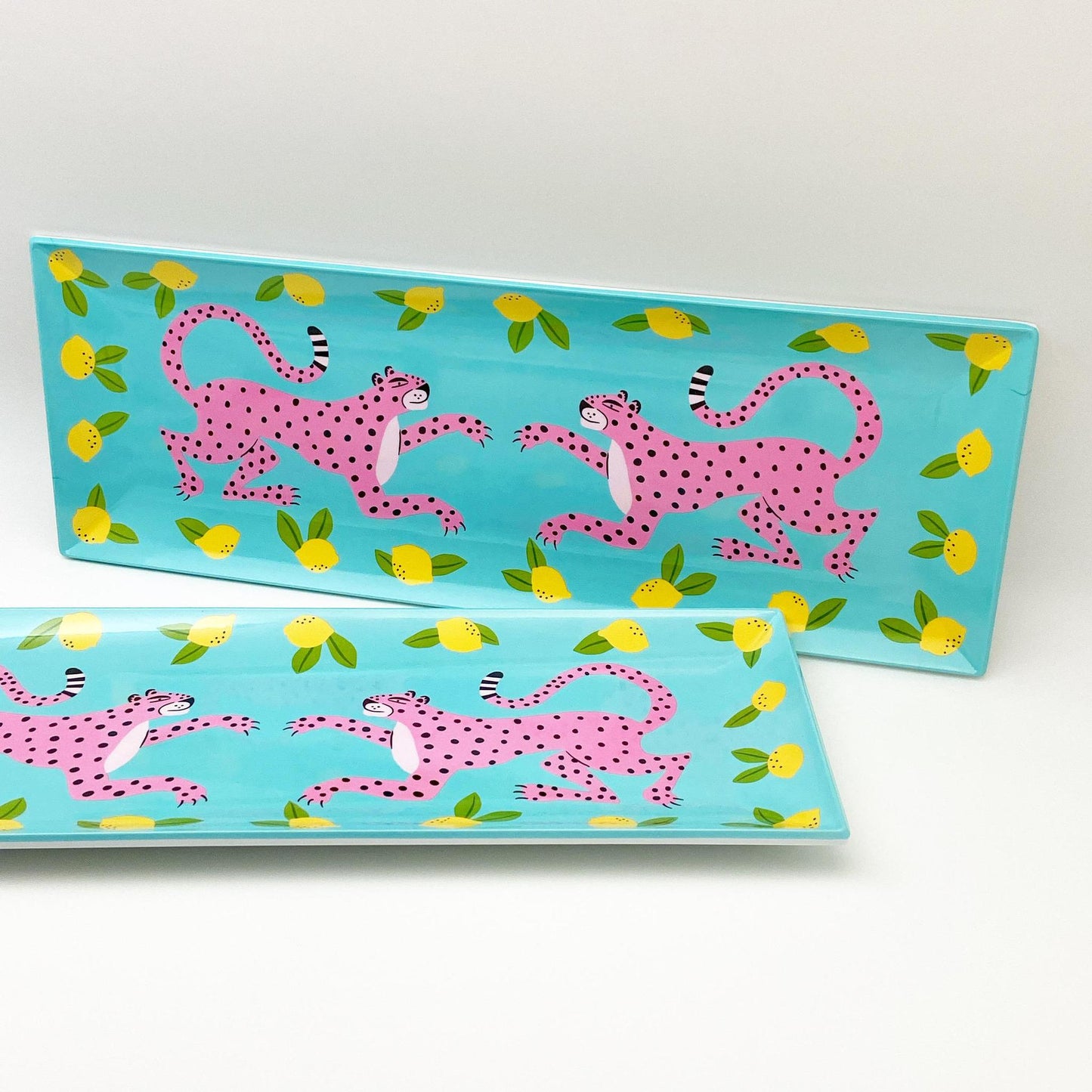 Tray - Melamine "Enamelware" - Two Leopards