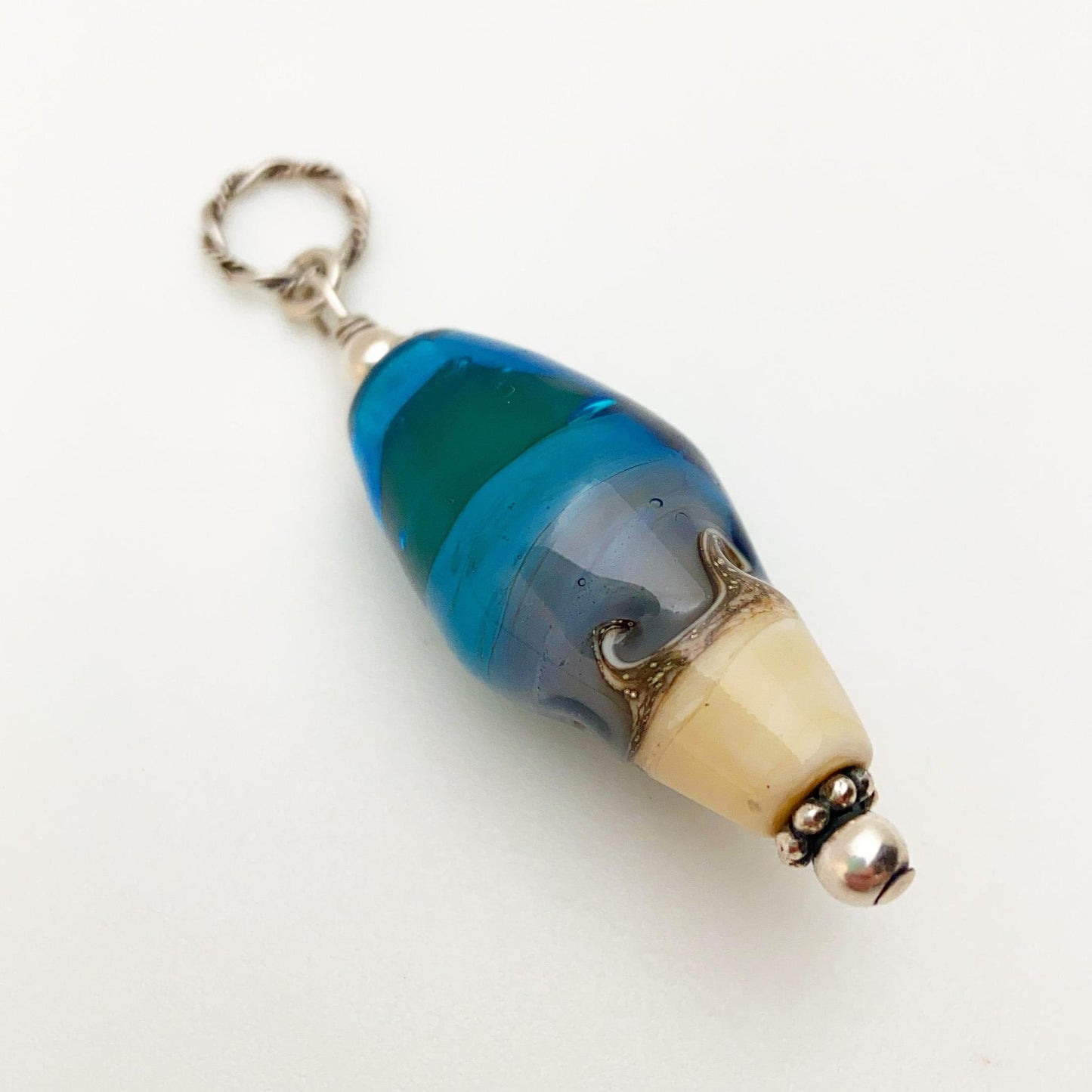 Glass Pendant - Beach - Long Conical