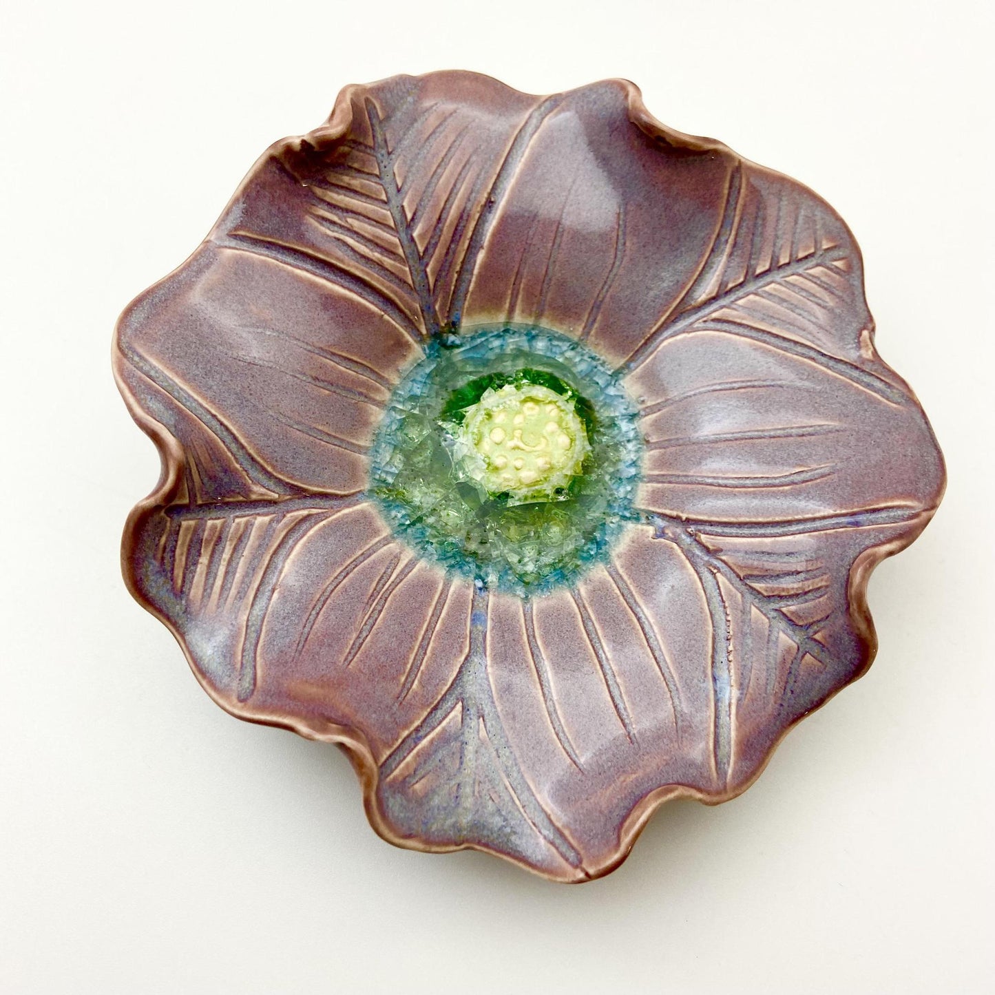 Ceramic Wall Art - "Baby Viola" - Lavender Mist