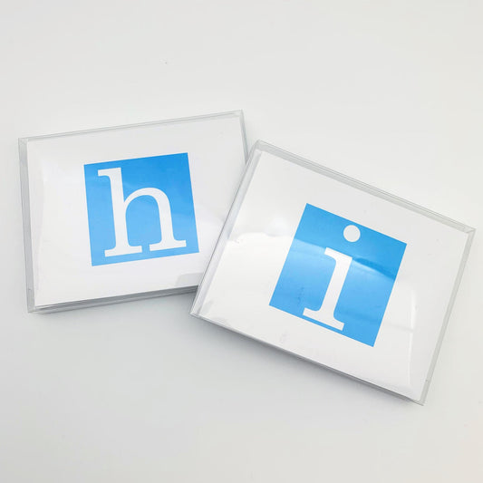 Card Set - Monogram Initial - 10-pack
