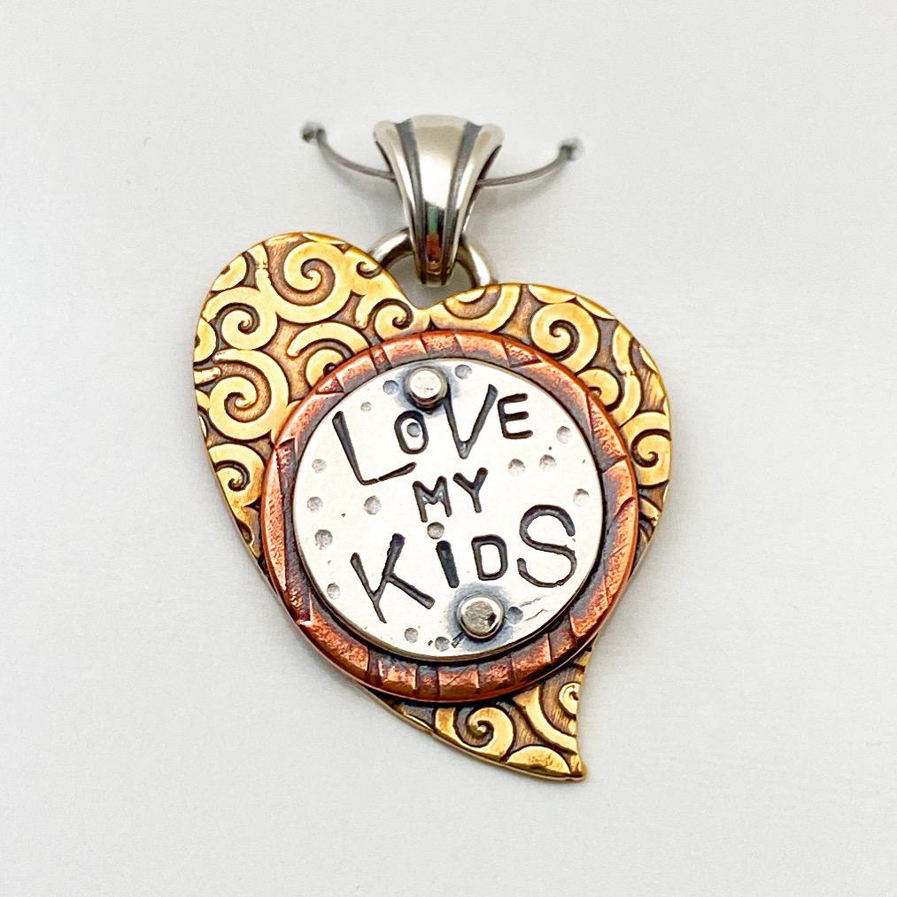 Pendant - Love My Kids - Small Heart