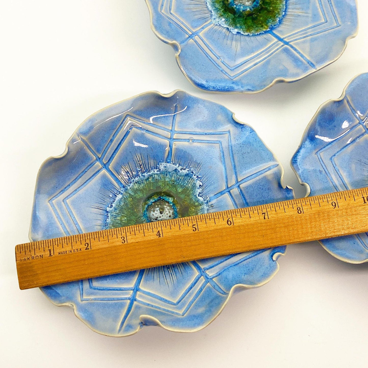 Ceramic Wall Art - Flower - Baby Blue - Small