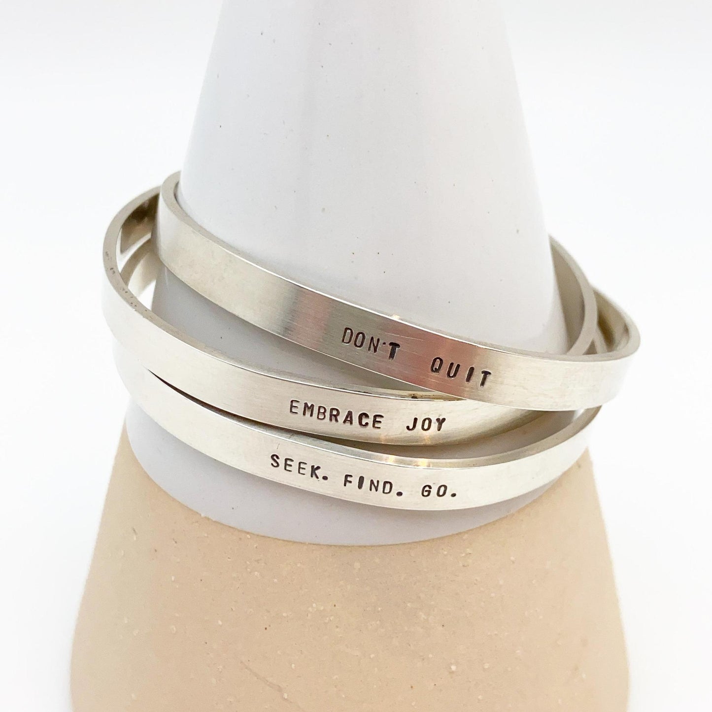 Bracelet - Mantra Cuff - Sterling Silver