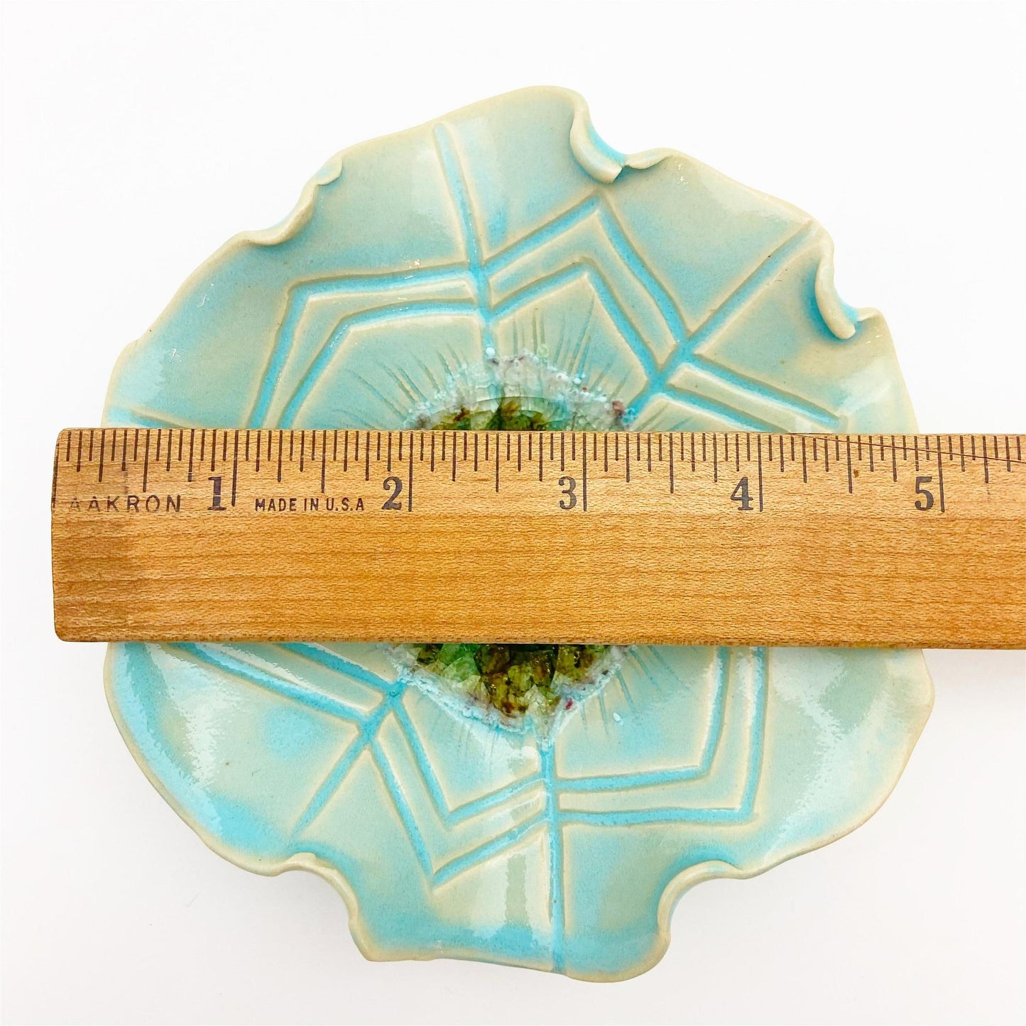 Ceramic Wall Art - "Baby Aster" - Atlantis Aqua